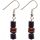 Hematite Earring With 925 Maroon Silver Hook