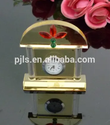 jade glass antique decorative bedside clock
