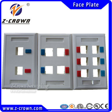 high quality US rj45 face plate with 1/2/3/4/6 port for network cabling