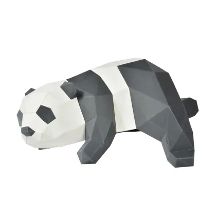 Cute Panda Paper Crafts: Custom 3D Paper Model Origami Toy Cardboard Art Ornaments DIY