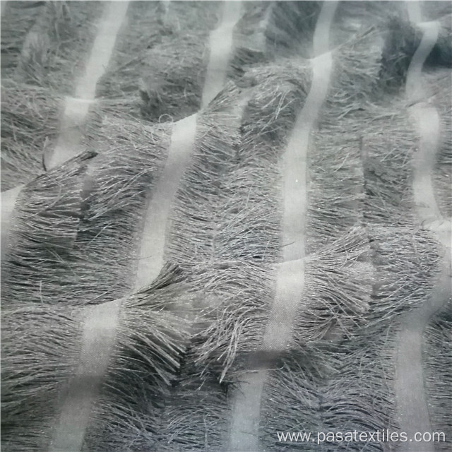 woven jacquard fringe clothing fabric