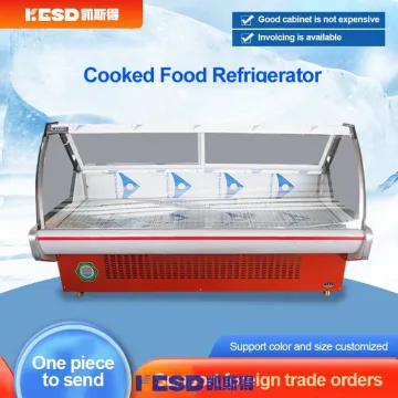 Open Top Meat Counter Fresh Meat Chicken Refrigerator Fish Display Freezer for Sale