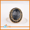 Terbaru antik emas hitam Rhinestone posting Ring Finger untuk pria