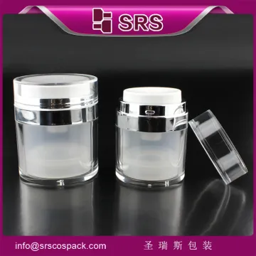 SRS luxury 15ml 30ml 50ml acrylic plastic airless cosmetic jars