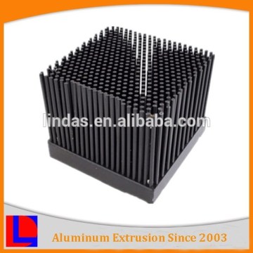 Black powder coating square aluminum heat sink extrusion aluminum fin heatsink