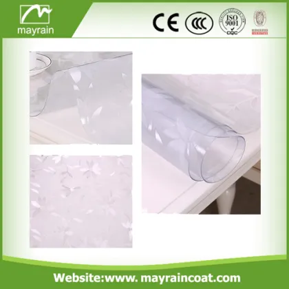 Popular Super Transparent pvc Printed Wedding Table Clothes