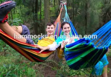 Hot selling Camping Hammock Cotton Canvas Stripe Hammock stripe canvas hammock cotton stripe hammock