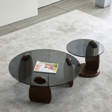 Luxus runder Glas Couchtisch mit modernem Design