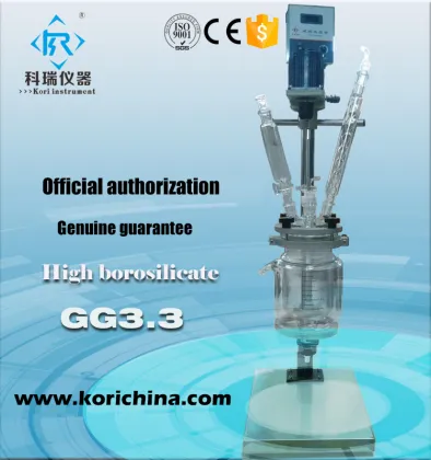 Laboratory Mini jacketed glass reactor Agitated Reactor