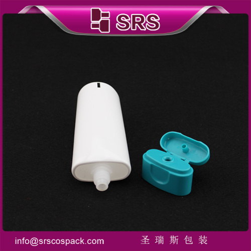 high quality plastic cosmetic tube,elegant end opened liquid foundation packaging