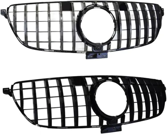 AMG Style Grille Grill for Mercedes GLE Class W166/W292 Coupe SUV 2015-2019 - Black GT R Plastic