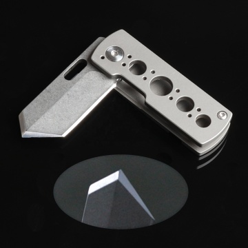 Supervivencia EDC Llavero Mini cuchillo plegable de titanio
