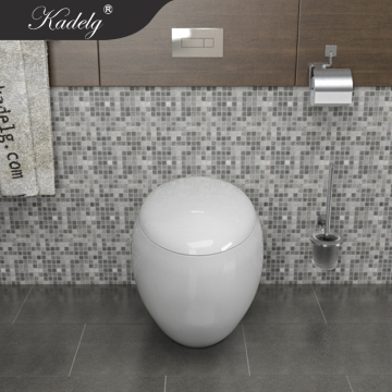 China Factory Sanitary Wares: Back to Wall Egg Shaped Toilet Comodes for Bathroom