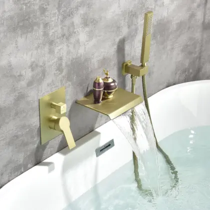 Bathtub Wall-Mounted Mixer Faucet Set