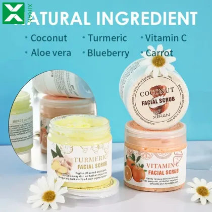 Organic Body Scrub with Vitamin C and Turmeric Facial Exfoliating Scrub