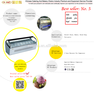 commercial gelato display freezers for restaurant using