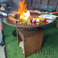Wood Burning Corten Outdoor Barbecue