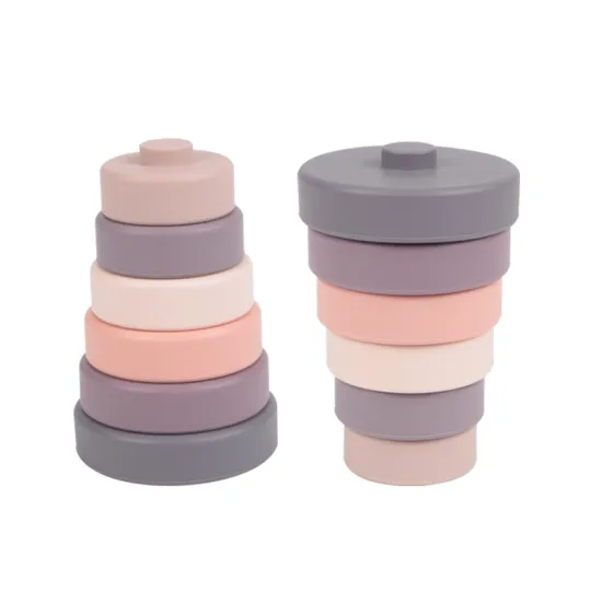 Montessori-inspired Stacking Rings: Soft Toys for Babies, Silicone Sensory Learning & Teething Blocks for Toddlers and Kids