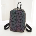 New mini backpack for women geometric rhomboid backpack for men and women portable luminous backpack