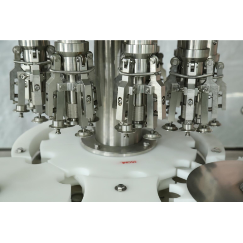 Linha de embalagem de preenchimento de garrafas e captura e rotulagem