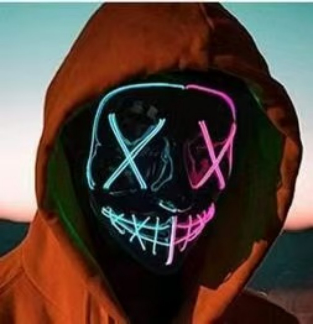Dual Color EL Wire Purge LED Mask