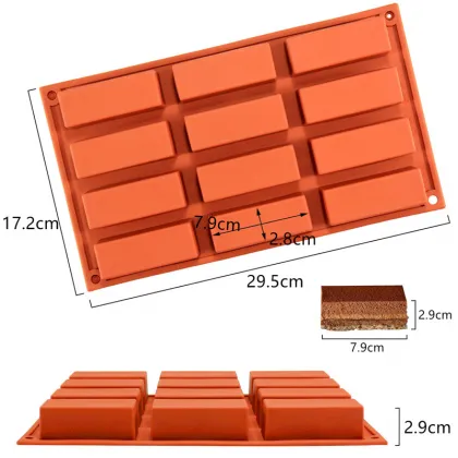 Rectangular Mousse Cake Silicone Mold - DIY Baking Tool for Mooncakes, Chocolate, and Ice Cream