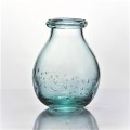 Recycled Green Bubble Small Mini Flower Glass Vase