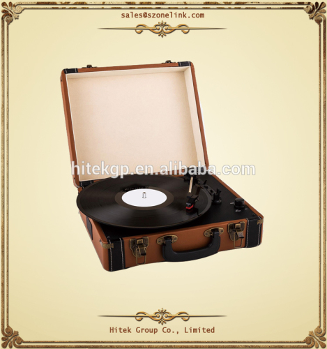 Nostalgic suitcase turntable player new inventions in china