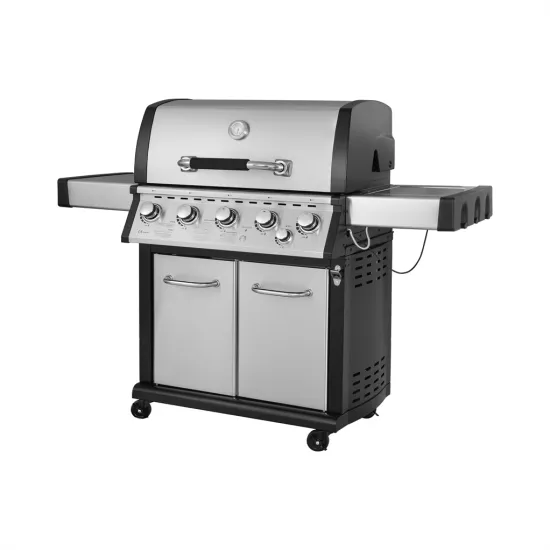 Factory Wholesale Side Burner Stainless Steel Barbecue Grill Outdoor 4+1 Burner Gas Grill