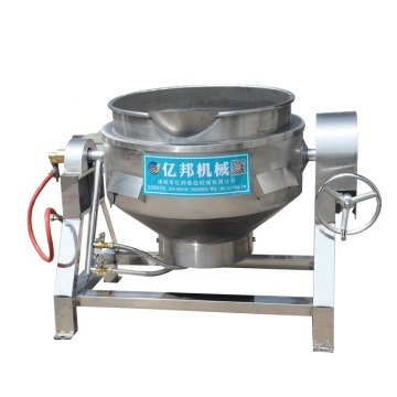 Gas Heating Jacketed Kettle with Agitator for Industrial Jam Sauce and Chicken Meat Cooking