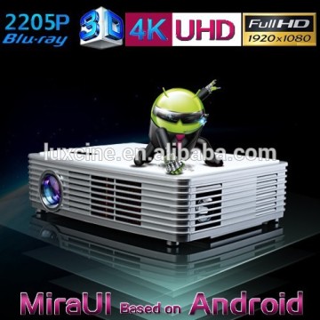 Blu-ray 3D Mini HD LED DLP Projector Android 4.2.2 OS Smart Home Cinema Luxcine