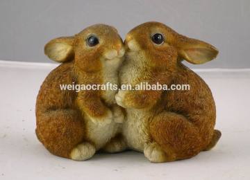 Factory Direct Sales Hotsale Two Resin Rabbits For Outdoor Decoration