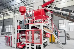 Gypsum solid and hollow block brick machine group