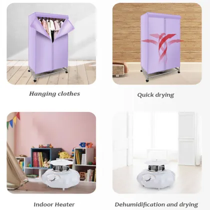 Foldable Clothes Dryer Cabinet with Pulley for Clothes Dryer