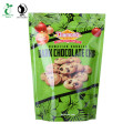 Pochette zip-lock biodégradable pour collations pour biscuits alimentaires, fruits secs