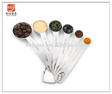 L-011 Stainless Steel Measuring Spoons - Set of 6 Piece Metal Utensils
