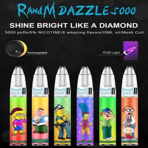 Dazzle 5000 Pufos originais Randm descartáveis