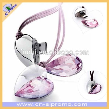 High Quality Crystal Heart Shape USB Flash Driver As Valentine's Gift
