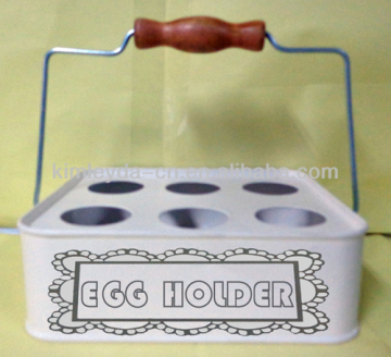 powder coated with carrying handle egg holder
