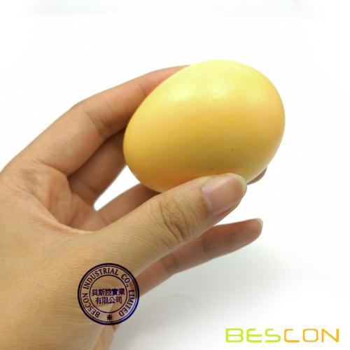 Bescon Wooden Eggs - 6 pieces Easter DIY Eggs - Children Play Kitchen Game Food Toy Faux Egg 3 Colors