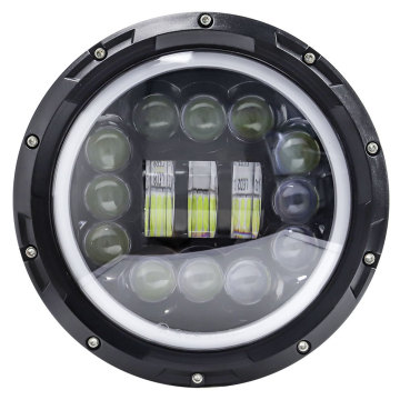 15 LED 7 นิ้วรอบ H4 ไฟหน้าพร้อมแหวน DRL Halo (อำพัน/ขาว) สำหรับรถจี๊ปฮาร์เลย์ออฟโรด