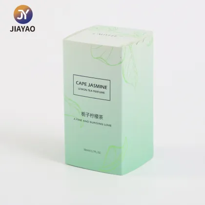 Sleek Green Leaf Perfume Box Design
