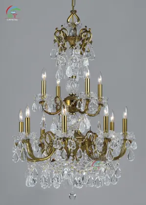 brass chandelier lighting crystal lamp
