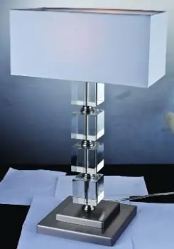 satin nikel table lamp