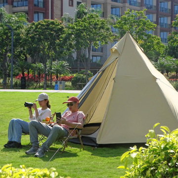 High Quality Waterproof Black Camping Tent Outdoor 3-4 People Portable Glamping Tent