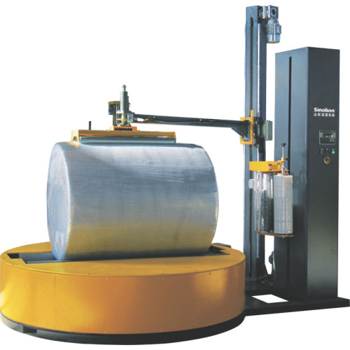 Paper roll stretch film wrapping machine