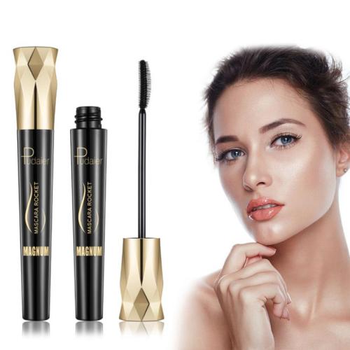 Pudaier 4D Quick Dry Black Curling Lengthening Thick Mascara Long lasting Waterproof Eyelash Extension Curler Makeup Tool TSLM1