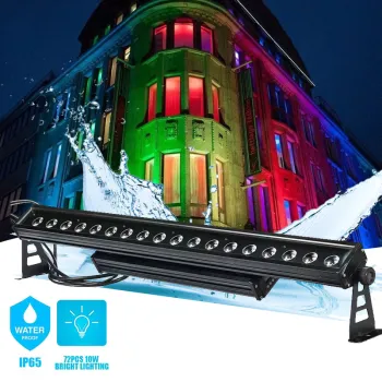 High-Power Outdoor IP67 LED Lights: 18x20W, 1000W, 500W Flood Light, 400W, 36W Wall Washer, RGB 64LED Bar COB, 3000K