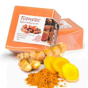100G Organic Vegan Natural Deep Cleansing Moisturizing Oil Control Anti-Aging Soothing Turmeric Soap
