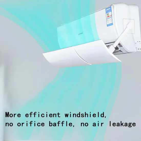 Home Adjustable Air Conditioner Cover Windshield Air Conditioning Baffle Shield Wind Guide Month Straight Anti-wind Shield @D